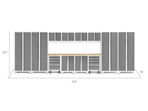 NewAge Products Bold Series White 14 Piece Set, Garage Cabinets, 56992