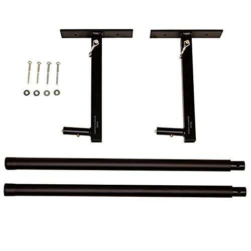 StoreYourBoard Adjustable Overhead Ladder Rack – Garage Organizer Ladder Shelf for Step & Extension Ladders - Storage Racks and Shelving for Garage Organization - Ceiling Mounted - Holds 75 lbs