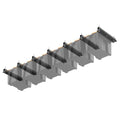 Ultrawall Overhead Garage Storage Racks for Bins, Ceiling Storage Rack Garage Hanging Organizer for Totes with Adjustable Width, Heavy Duty Ceiling Container Bin Rack (7 Pack, 6 Bins)