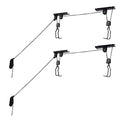 RAD Sportz Set of 2 Bike Hangers for Garage - Hoist Pulley System with 100lb Capacity - Overhead Ceiling Storage for Bicycles or Ladders