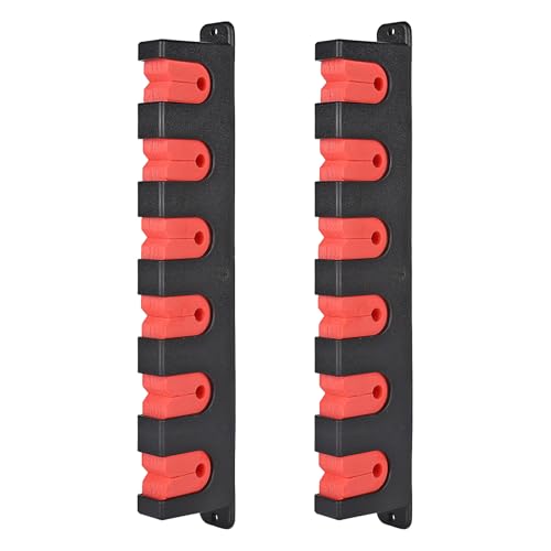 Axlksia Fishing Rod Holder Wall Mount, 1 Pair Fishing Pole Holders for Garage, Boats, 6 Fishing Rod Storage Racks