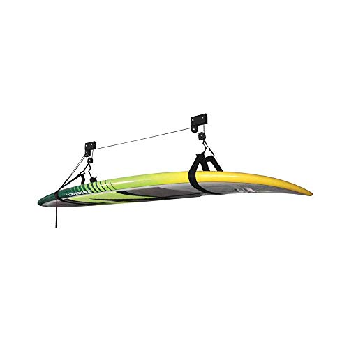 ASMSW Kayak Ceiling Storage Bike Ceiling Mount Kayak Hoist Lift Storage Garage Pulley System for Canoe Paddleboard Bike Ladder 100 lbs Capacity with Straps