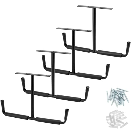 QWORK Overhead Ceiling Hooks Rack – Heavy Steel Storage Hangers for Garage, Workshop & Basement