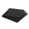 VEVOR Garage Floor Tiles 20.2 x 20.2 x 0.2 inch, Interlocking Ease of Installation Diamond Plate Slip-Resistant Texture Non-Slip Sturdiness, for Garages, Warehouse, Tool Room, Black, 8 Pack