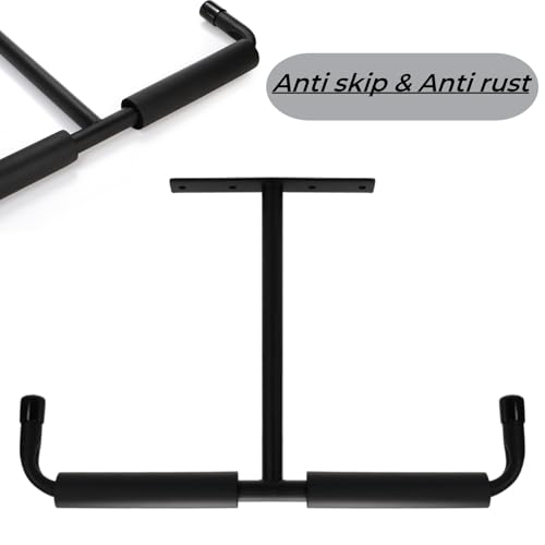 Tlence 4 Pack Overhead Garage Storage Hooks, 16.5" Heavy Duty Ceiling Mount Hangers, Double T-Bar Metal Ladder Ceiling Racks, Hanging for Bike, Pipe Lumber, Fishing Rod, Sports Equipment