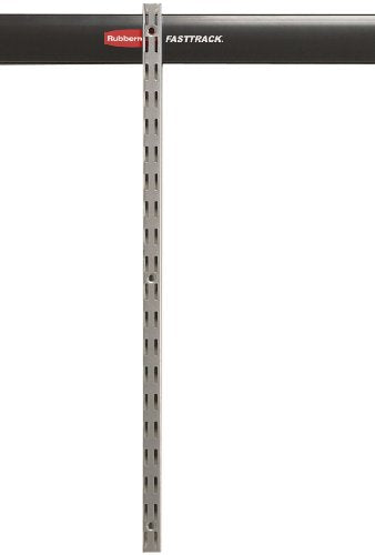 Rubbermaid Garage FastTrack Upright 25" Satin Nickel Wall Mounted Storage System Direct Mount for FastTrack Garage Rail Garage/Home Organization