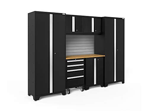 NewAge Products Bold Series Black 7 Piece Set, Garage Cabinets, 63058
