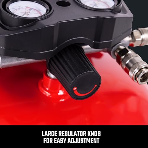 Craftsman Air Compressors 6 Gallon Portable Pancake Air Compressor,Oil Free Max 150 Psi 1.0HP 2.6 CFM@90PSI Electric Air Compressor Shop Air Compressor, CMXECXA02106410