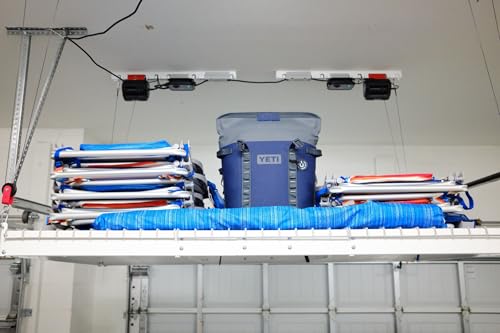 DURA-LIFT Elevate 4x6 Motorized Overhead Storage Lift for Garage Ceiling, Electric Storage Rack with Bluetooth App Control