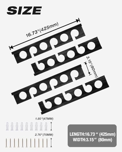 Ghosthorn Fishing Pole Rod Racks Wall or Ceiling Mounted Fishing Pole Rod Holders for Garage Storage Organizer Fishing Gear Equipment for Men Women