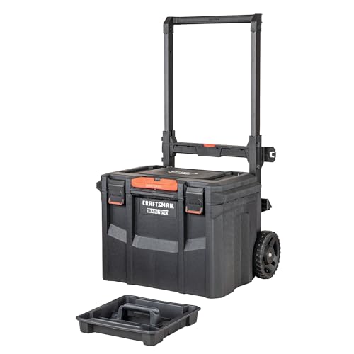 CRAFTSMAN TRADESTACK Tool Box, Waterproof Indoor/Outdoor, Stackable Tool Storage, Lockable, 21 Inch (CMST21430)