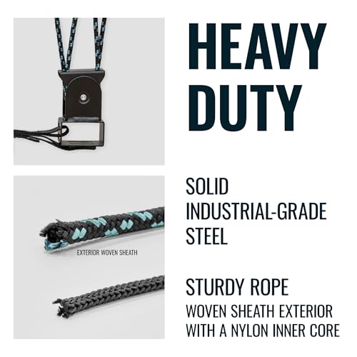 Teal Triangle Heavy Duty Elite Cargo Box Hoist, Easy-Lift Garage Pulley System, Holds 150 lbs, Fits 8-Foot Ceilings, Patented No-Slip Strap, No Setup Required