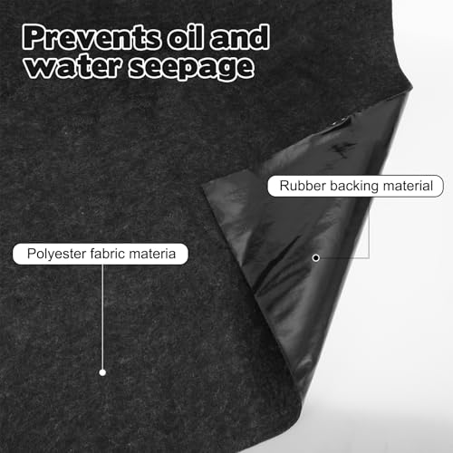 5 x 6Ft Oil Spill Mat, Garage Floor mats for Under Car Garage Rugs Durable Waterproof Non-Slip Backing Contains Liquids Protects Garage Floor Surface for Under Cars