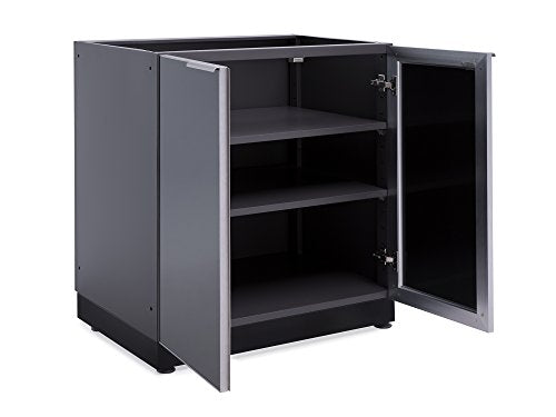 NewAge Products Outdoor Kitchen Classic Series Aluminumn Slate Gray 32in 2 Door Base Cabinet, 70201