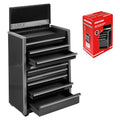 Geinxurn 8-Drawer Rolling Black Tool Box, Heavy Duty Micro Roll Cab Steel Stackable Tool Chest with Lockable Drawers, 2-in-1 Large & Compact Combo Set (3-Drawer + 5-Drawer) for Garage, Workshop