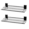 PYBTOOL Slatwall Shelves, Slatwall Accessories, Slat Wall Wire Shelf, Heavy Duty Gargage Storage Slatwall Shelf(2 Pack) (24-Inch Width)