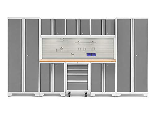 NewAge Products Inc. Bold Series White 9 Piece Set, Garage Cabinets, 55392