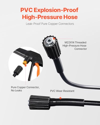 VEVOR Electric Pressure Washer, Max 4500 PSI 3.2 GPM, High-Power Cleaner with Foam Cannon & 4 Nozzles for Driveways, Cars, Fences, Patios, Home Cleaning