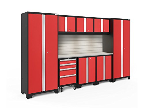 NewAge Products Bold Series Red 9 Piece Set, Garage Cabinets, 56292