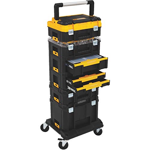 DEWALT Tool Storage Organizer Cart, Use With TSTAK System, Heavy Duty Wheels for Rolling, Organizer for Jobsites (DWST17889)