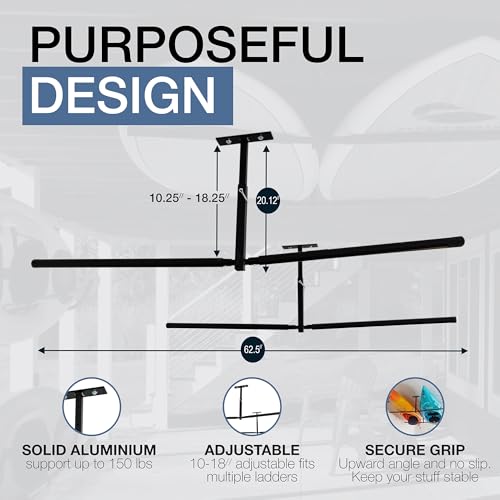 StoreYourBoard 2 Kayak Ceiling Rack – Hi Port 2 Garage Ceiling Kayak Hanger | Adjustable Overhead Kayak Storage for Recreational & Touring Kayaks | Garage Organization | Holds 150 lbs