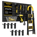 AQOVOR SlatWall Paneling 4x2 FT, PVC Slat Wall Panels with 8 Hooks Heavy-Duty Garage Organization System, Slatwall Pegboard Suitable for Home、Garage、Shop Wall Display & Organization (Black)