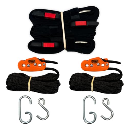Tie Boss Kayak Hanger, Cargo Ceiling Storage, Overhead Storage, Watercraft Garage Storage, Hoist System.