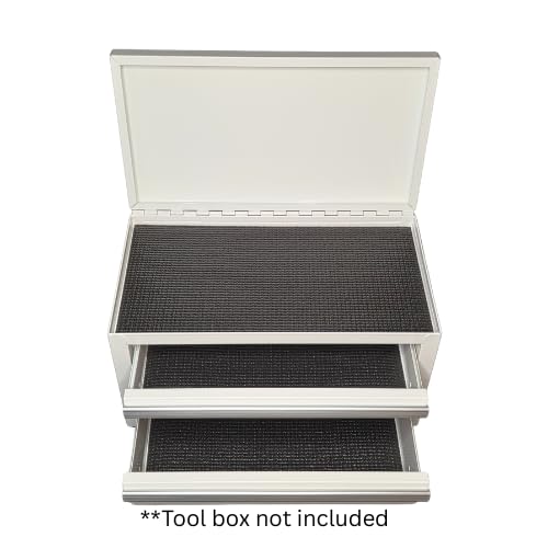 3 Piece Premium Anti-Slip Drawer Liner Set for KOBALT Mini Tool Box - Black