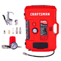 CRAFTSMAN Wall Mount Air Compressor With 8 PCS Accessory Kit, Tire Inflator Portable & Quiet Air Compressor with Retractable 30ft Air Hose, Mini Tank 125 PSI MAX Pressure & 1.5 HP for Garage and Home