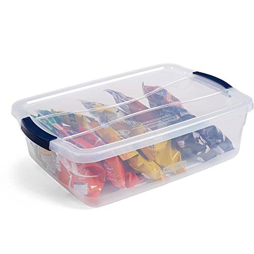 Rubbermaid Cleverstore 17 Qt Clear Storage Bins with Lids, 6-Pack, Stackable, BPA-Free, Made in USA