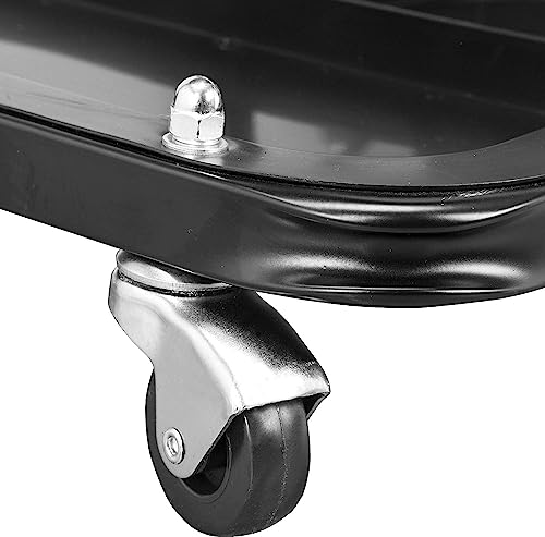 Torin ATR6300B-1 Rolling Creeper Garage/Shop Seat: Padded Mechanic Stool with Tool Tray Storage, Black