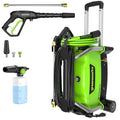 Greenworks 2100 PSI (1.2 GPM) Electric Pressure Washer (25°, 40°, Turbo Nozzle, Soap Applicator) for Use On Decks, Fences, Concrete Patios, Sidewalks & More. Medium-Duty