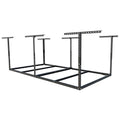 FLEXIMOUNTS 4x8 Overhead Garage Storage Rack without Decking, Storage Organization System, Heavy Duty Metal Garage Ceiling Racks, 600lbs Weight Capacity, Black, Lite Series