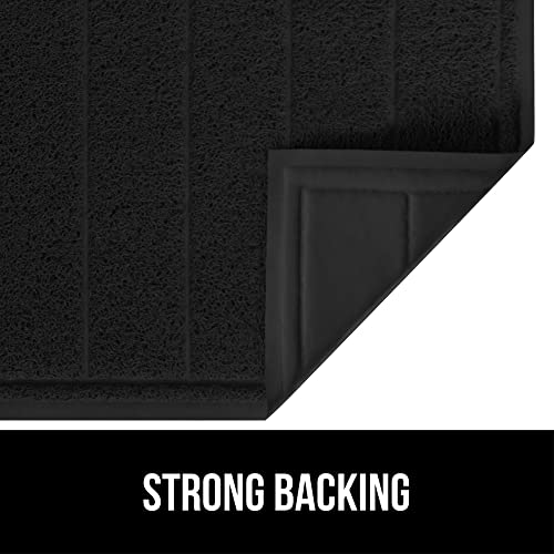 GORILLA GRIP Dirt Grabber Indoor Outdoor Door Mat, 35x23, Durable Mesh Weave Dirt Trapper Doormat for Outside Entrance, High Traffic Mud Scraper, Low Profile for Entry, Heavy Duty Welcome Mat, Black
