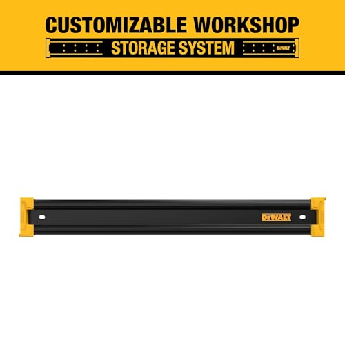 DEWALT Tool Organizer, Mount on Workbench, 20 Inch, Compact Metal Rail, DEWALT Workshop Storage System Compatible (DWST82827)
