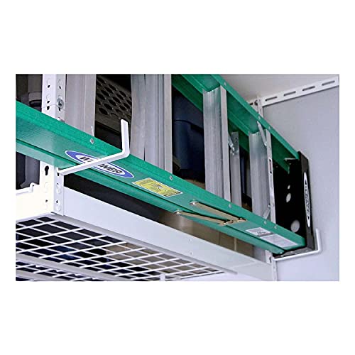 SafeRacks Deluxe Accessory Hook Package for Garage Storage - Heavy Duty Steel Utility Hangers for Wall Mount - Organize Tools, Ladders, Bikes - White