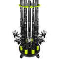 Hikeen Fishing Rod Holder for Garage, Fishing Pole Holders Rod Rack, Holds up to 20 Rods with Rolling Wheels, Fishing Gear Equipment Storage Organizer
