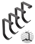 Bike Hooks for Garage Ceiling Mount Rack – Heavy Duty 4X8 Overhead Garage Storage Rack for Ceiling Hanging Bicycle Shelves, Add on Storage Flat Hooks Accessory and Wall Hanger (Flat Hook 4 Pack)