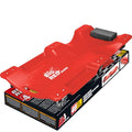 BIG RED TRP6240 Torin Blow Molded Plastic Rolling Garage/Shop Creeper: 40" Mechanic Cart with Padded Headrest, Dual Tool Trays and 6 Casters, Red