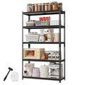 WORKPRO 5-Tier Storage Shelf, 72" H Heavy Duty Adjustable Garage Shelving Unit 2180LBS Capacity, for Basement, Kitchen, Pantry, 27.6”Wx11.8”Dx60”H, Black