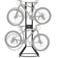 VEVOR 4 Bike Rack Garage Storage, Free Standing Gravity Wall Vertical Bike Stand, Sturdy Steel & Easy Assemble, for Road, MTB, and Hybrid Bicycles, Holds Up to 260 Lbs