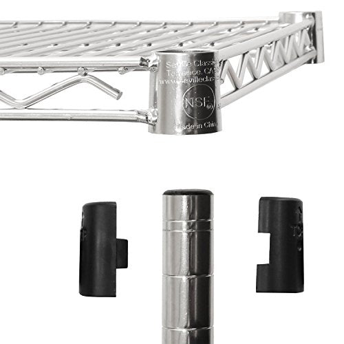 UltraDurable Commercial-Grade 5-Tier Steel Wire Shelving with Wheels, 36" W x 18" D x 72" H, Steel