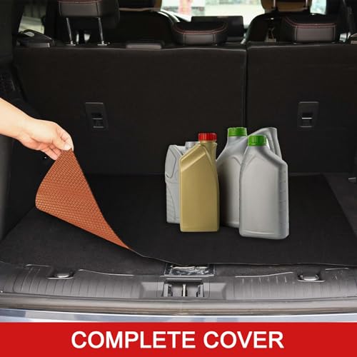 Golener Oil Spill Mat - Garage Floor Mat, Absorbent Oil Pad, Premium Maintenance Mat, Waterproof, Contain Liquid, Protect Floor from Spill & Stain, Reusable, Washable, Durable, 59”x72”, Black/Orange