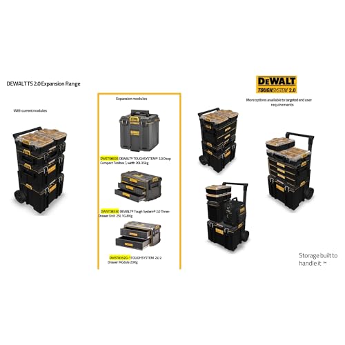 DEWALT TOUGHSYSTEM 2.0 Compact and Durable Deep Toolbox with Removable Dividers (DWST08035)