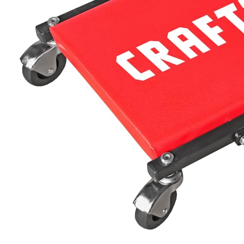 Torin Craftsman 36" Rolling Foldable Automotive Creeper,Car Creeper,2-in-1 Garage Shop Creeper for Auto Repair,300 Lbs Capacity,Red