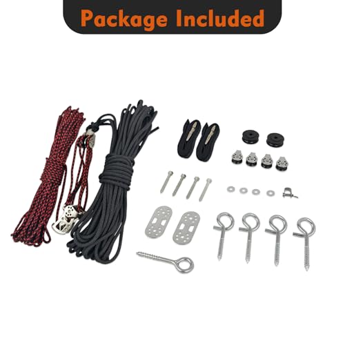 ALLCOS Hard Top Removal Lift for Jeep Wrangler JL JK Models and Ford Bronco, 12ft Hardtop Overhead Garage Storage Hoist with Anti-Drop System, Supports 8-16 ft. Ceiling