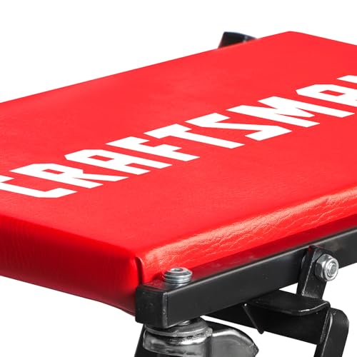Torin Craftsman 36" Rolling Foldable Automotive Creeper,Car Creeper,2-in-1 Garage Shop Creeper for Auto Repair,300 Lbs Capacity,Red