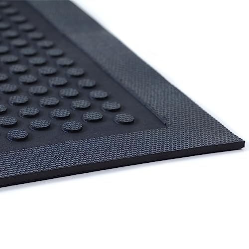 Guardian Easy Step Scraper 2X3 (23in x 35in) Indoor/Outdoor, Heavy-Duty, Solid Rubber Floor Mat,Black
