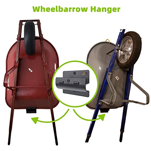 Foozet Ladder Hanger for Garage Wall, Heavy Duty Ladder Storage for Folding Chair, Wall Mount Wheelbarrow, Patio Furniture, High Support Save Space in Garden, Shed Or Workshop and More, 1 Pack