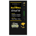 Heavy Duty 8x4 PVC Garage SlatWall Storage System (with Endcaps & Screws) - Modular Slat Wall Paneling for Garage Wall Organizer - Interlocking SlatWall Panels for Home & Commercial Use (Black)